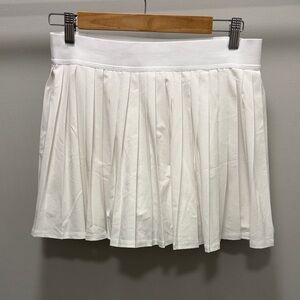 Athleta MatchPoint Pleated Lasercut White Tennis Skort